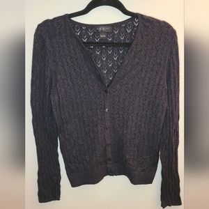 August Silk Open Knit Cardigan